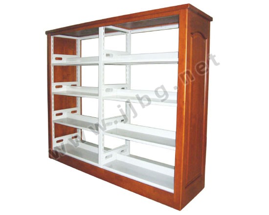 點(diǎn)擊查看商品:高檔四層雙面雙柱鋼木書架